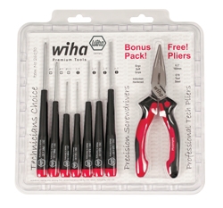 Wiha 26190 Slotted and Phillips Screwdriver Set Bonus Pack with Professional 8 for sale online 